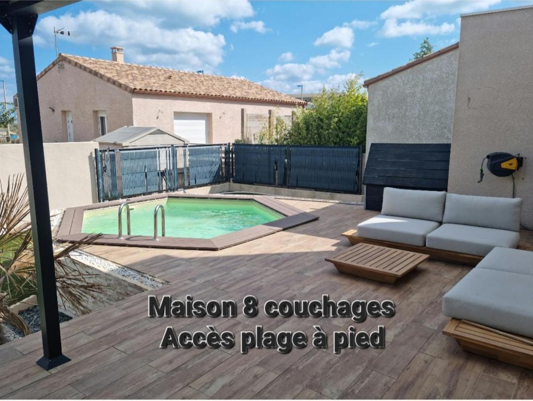 Maison 8 Couchages Clim, Plage A Pied, Petite Piscine Port-la-Nouvelle Eksteriør bilde